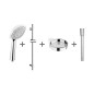 Jika Cubito Pure - Set de douche Cubito-N 130 mm, 4 jets, chrome H3651X00044731