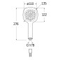 Jika Cubito Pure - Set de douche Cubito-N 110 mm, 4 jets, chrome H3651X00043631