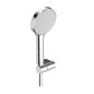 Hansa Activejet - Set de douche avec flexible, support et douchette, 1 jet, gris clair/chrome 84380113