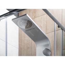 Aqualine Douches - Panneaux de douche, hauteur 1400 mm, argent SL680