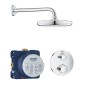 Grohe Grohtherm - Set de douche Tempesta 210 avec robinet de douche thermostatique encastré, chrom 34726000 Grohe Grohtherm - Set de douche Tempesta 210 avec robinet de douche thermostatique encastré, chrom 34726000