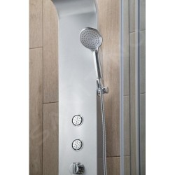 Aqualine Douches - Panneaux de douche, hauteur 1400 mm, argent SL680