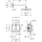 Grohe Grohtherm - Set de douche Tempesta 210 avec robinet de douche thermostatique encastré, chrom 34726000 Grohe Grohtherm - Set de douche Tempesta 210 avec robinet de douche thermostatique encastré, chrom 34726000