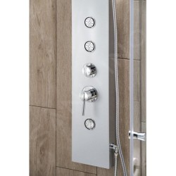 Aqualine Douches - Panneaux de douche, hauteur 1400 mm, argent SL680