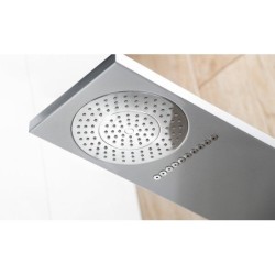 Aqualine Douches - Panneaux de douche, hauteur 1400 mm, argent SL680