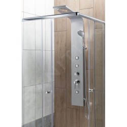 Aqualine Douches - Panneaux de douche, hauteur 1400 mm, argent SL680