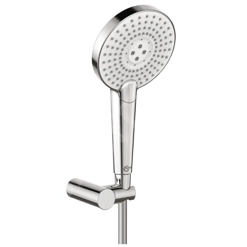 Ideal Standard Idealrain Evo Jet - Set de pommeau de douche, 3 jets, support et flexible, chrome B2459AA