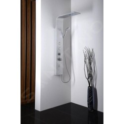 Aqualine Douches - Panneaux de douche, hauteur 1400 mm, argent SL680