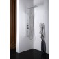 Aqualine Douches - Panneaux de douche, hauteur 1400 mm, argent SL680