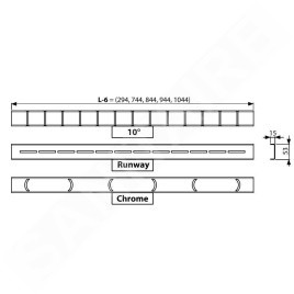 Ravak 10° - Caniveau de douche 750 mm, installation au sol, inox X01623