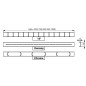 Ravak 10° - Caniveau de douche 750 mm, installation au sol, inox X01623