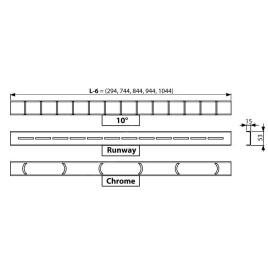 Ravak Chrome - Caniveau de douche 750 mm, installation au sol, inox X01621