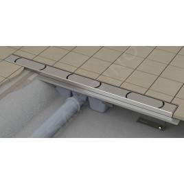 Ravak Chrome - Caniveau de douche 750 mm, installation au sol, inox X01621