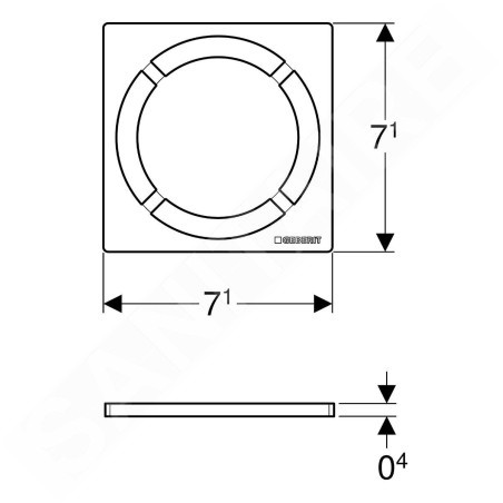 Geberit Accessoires - Grille inox Circle pour évacuation de douche 154.311.00.1