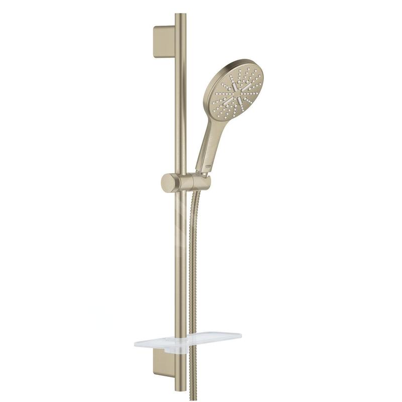 Grohe Rainshower SmartActive - Set de douche avec pommeau de douche 130 6,8l/min, 3 jets, barre de douche 600 mm et flexible,