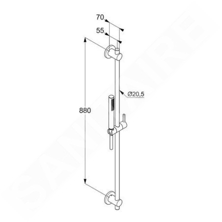 Kludi Nova Fonte - Colonne de douche avec pommeau de douche, support, barre de 900 mm et flexible, chrome 2084005-15