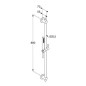 Kludi Nova Fonte - Colonne de douche avec pommeau de douche, support, barre de 900 mm et flexible, chrome 2084005-15