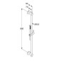 Kludi Nova Fonte - Colonne de douche avec pommeau de douche, support, barre de 900 mm et flexible, chrome 2084005-35