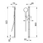 Keuco Edition 11 - Set de douchette à main, barre et flexible, chrome 51187010000
