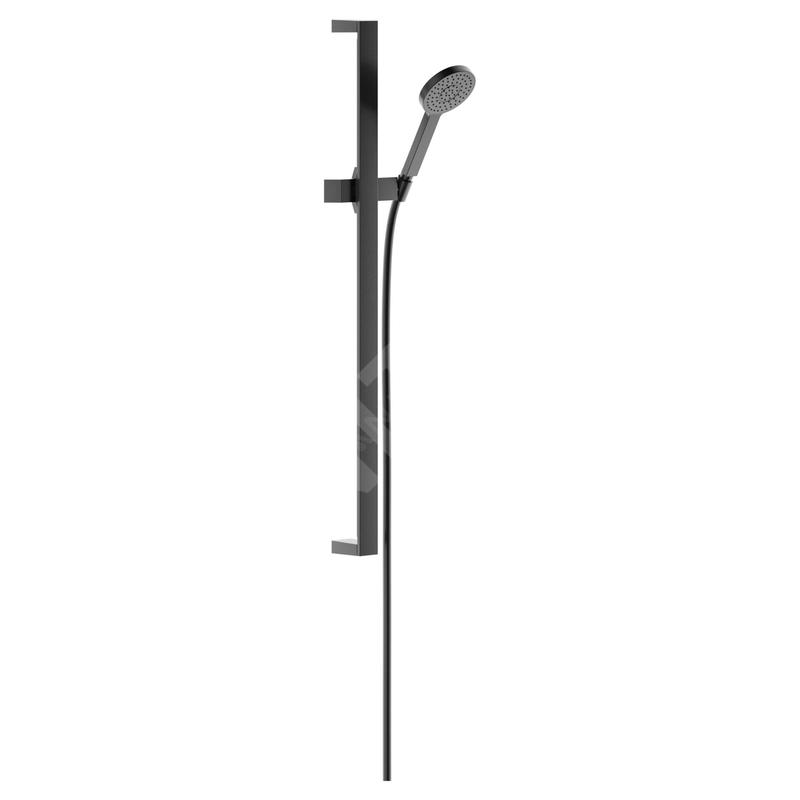 Keuco Edition 11 - Set de douchette à main, barre et flexible, chrome noir brossé 51187130000