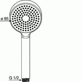 Hansa Basicjet - Pommeau de douche,1 jet, chrome 44610300