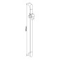 Keuco Edition 400 - Set de douchette à main, support, barre et flexible, chrome 51587010000