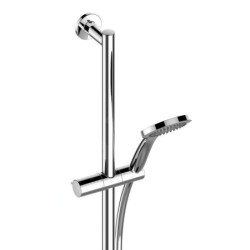 Keuco IXMO - Set de douchette à main Solo, support, barre et flexible, chrome/blanc 59587010901
