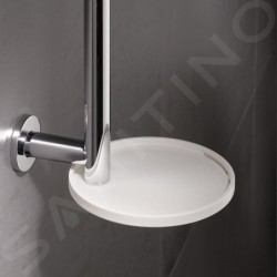 Keuco IXMO - Set de douchette à main Solo, support, barre et flexible, chrome/blanc 59587010901