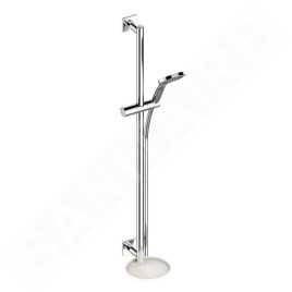 Keuco IXMO - Set de douchette à main Solo, support, barre et flexible, chrome/blanc 59587010902
