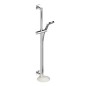 Keuco IXMO - Set de douchette à main Solo, support, barre et flexible, chrome/blanc 59587010902