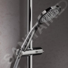 Keuco IXMO - Set de douchette à main Solo, support, barre et flexible, chrome/blanc 59587010902