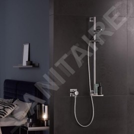 Keuco IXMO - Set de douchette à main Solo, support, barre et flexible, chrome/blanc 59587010902