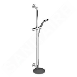 Keuco IXMO - Set de douchette à main Solo, support, barre et flexible, chrome/gris-noir 59587010911