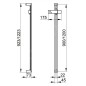 Keuco Edition 11 - Barre de douche 900 mm, chrome 51185010900