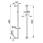 Keuco IXMO - Barre de douche Solo 800 mm, chrome 59585010901
