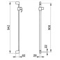 Keuco Collection Moll - Barre de douche 900 mm, chrome 52785010900