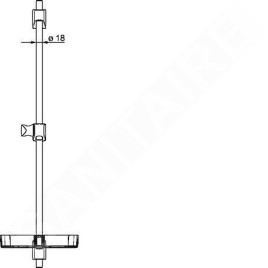 Hansa Basicjet - Barre de douche 720 mm, chrome 44710300