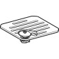 Geberit Accessoires - Grille fermable à clé pour siphons de sol 130x130 mm, inox 388.107.00.1