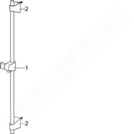 Hansa Basicjet - Barre de douche 720 mm, chrome 44710300