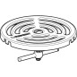 Geberit Accessoires - Grille pour les siphons de sol, à visser, diamètre 100 mm, inox 154.317.00.1
