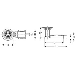 Geberit Accessoires - Bonde pour douche, pour hauteur de chape à l'entrée 94-114 mm 154.057.00.1