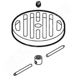 Geberit Accessoires - Grille fente, diamètre 135 mm, non carrossable, inox 388.134.00.1