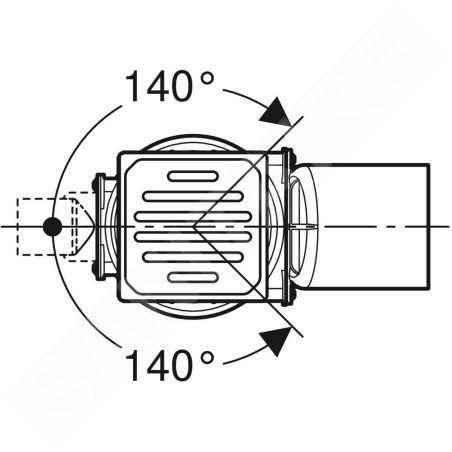 Geberit Varino - Siphon de sol, d 110 mm / 50 mm d1 388.021.00.1