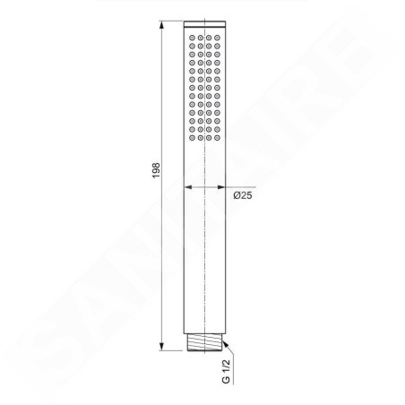 Ideal Standard Idealrain Atelier - Pommeau de douche, Silver Storm BC774GN