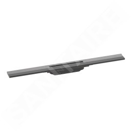 Hansgrohe RainDrain Flex - Caniveau de douche linéaire avec grille en inox 700, pour montage libre, découpable, chrome noir