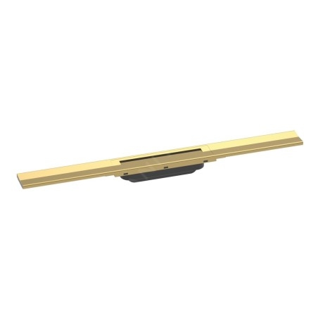 Hansgrohe RainDrain Flex - Caniveau de douche linéaire avec grille en inox 700, pour montage libre, découpable, aspect d'or