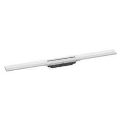 Hansgrohe RainDrain Flex - Caniveau de douche linéaire avec grille en inox 800, pour montage libre, découpable, blanc mat