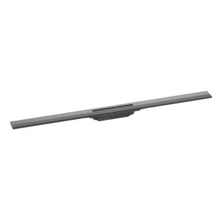 Hansgrohe RainDrain Flex - Caniveau de douche linéaire avec grille en inox 1000, pour montage libre, découpable, chrome noir