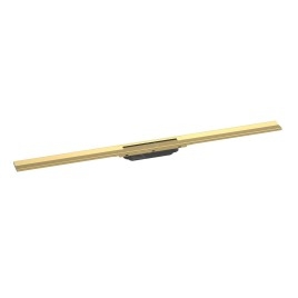 Hansgrohe RainDrain Flex - Caniveau de douche linéaire avec grille en inox 1000, pour montage libre, découpable, aspect d'or