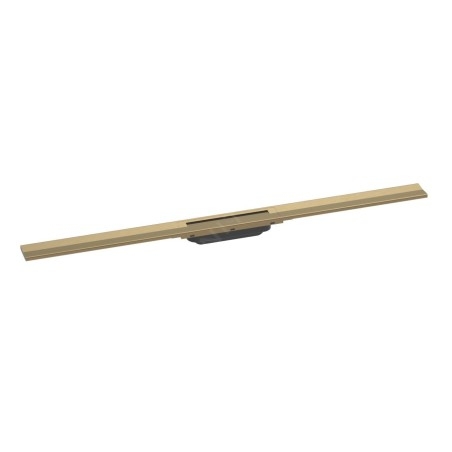 Hansgrohe RainDrain Flex - Caniveau de douche linéaire avec grille en inox 1200, pour montage libre, découpable, bronze brossé